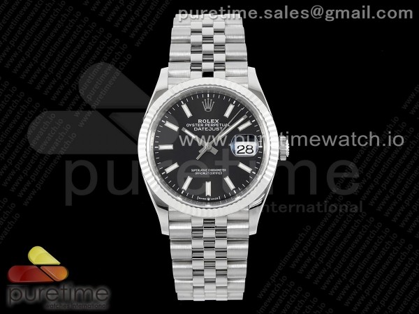 VS공장 롤렉스 데이저스트 36 블랙다이얼 플루티드베젤 쥬빌레브레이슬릿 DateJust 36 SS 116234 VSF 1:1 Best Edition 904L Steel Black Stick Dial on Jubilee Bracelet VS3135