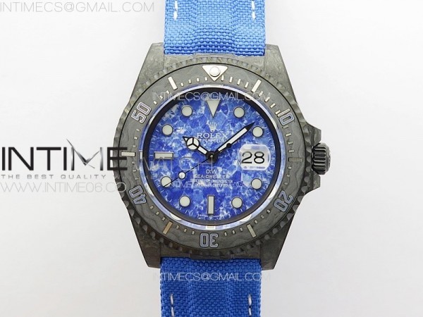 DIW공장 롤렉스 씨드웰러 블루다이얼 블루나일론스트랩 Sea Dweller 43mm Carbon