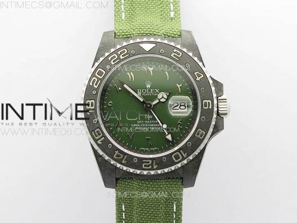 DIW공장 롤렉스 GMT마스터 그린다이얼 그린나일론스트랩 GMT Carbon DIWF Best Edition Green Dial on Green Nylon Strap SA3186 CHS