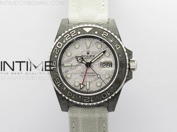 DIW공장 롤렉스 GMT마스터 운석다이얼 크림나일론스트랩 GMT Carbon DIWF Best Edition Meteorite Dial on Cream Nylon Strap SA3186 CHS