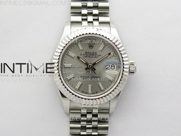 APS공장 롤렉스 레이디 데이저스트 28 스틸 실버바다이얼 플루티드베젤 쥬빌레브레이슬릿 Datejust 28mm 279179 SS APSF Best Edition Silver Dial Sticks Markers on SS Jubilee Bracelet NH05