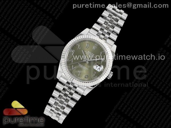 JD공장 롤렉스 데이저스트 41 스틸 그린아랍다이얼 플루티드베젤 쥬빌레브레이슬릿 DateJust 41 SS JDF 904L Steel Green Sundust Dial Arabic Markers on Jubilee Bracelet VR3235 V2