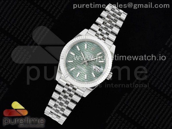 JD공장 롤렉스 데이저스트 41 스틸 그린플루티드다이얼 플루티드베젤 쥬빌레브레이슬릿 DateJust 41 SS JDF 904L Steel Green Fluted Dial Stick Markers on Jubilee Bracelet VR3235 V2