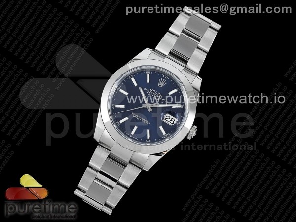 VS공장 롤렉스 데이저스트 41 스틸 블루다이얼 돔베젤 오이스터브레이슬릿 DateJust 41 126330 904L SS VSF 1:1 Best Edition Blue Dial on Oyster Bracelet VS3235