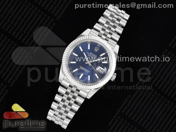 JD공장 롤렉스 데이저스트 41 스틸 블루다이얼 플루티드베젤 주빌레브레이슬릿 DateJust 41 126334 JDF 1:1 Best Edition 904L Steel Blue Dial on SS Jubilee Bracelet VR3235