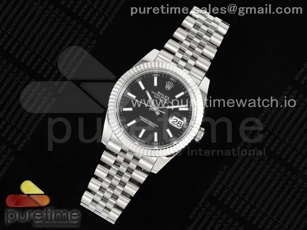 JD공장 롤렉스 데이저스트 41 스틸 블랙다이얼 플루티드베젤 주빌레브레이슬릿 DateJust 41 126334 JDF 1:1 Best Edition 904L Steel Black Dial on SS Jubilee Bracelet VR3235