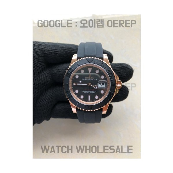 BP공장 롤렉스 요트마스터 에버로즈골드 로즈골드금통 러버스트랩 BPF Rolex Yachtmaster 40 Rosegold Rubber Strap