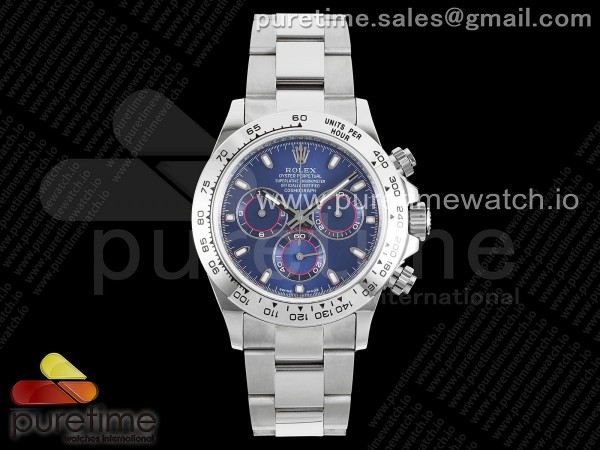 VR공장 롤렉스 스틸 데이토나 블루레이싱다이얼 7750무브먼트 브레이슬릿 Daytona 116509 VRF 1:1 Best Edition Blue Dial on SS Bracelet A7750