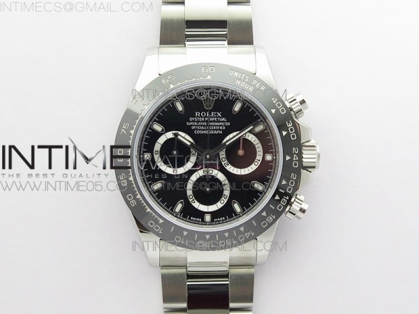 VR공장 V2 롤렉스 세라믹 데이토나 블랙 7750무브먼트 Daytona 116500 VRF 1:1 Best Edition Black Dial on SS Bracelet A7750 V2