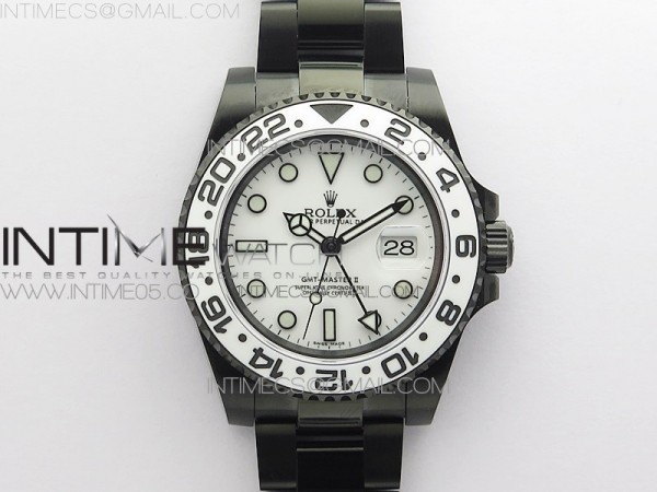 GMT-Master II 116710 DLC White Ceramic 904L Steel VRF 1:1 Best Edition White Dial SA3186 CHS V2