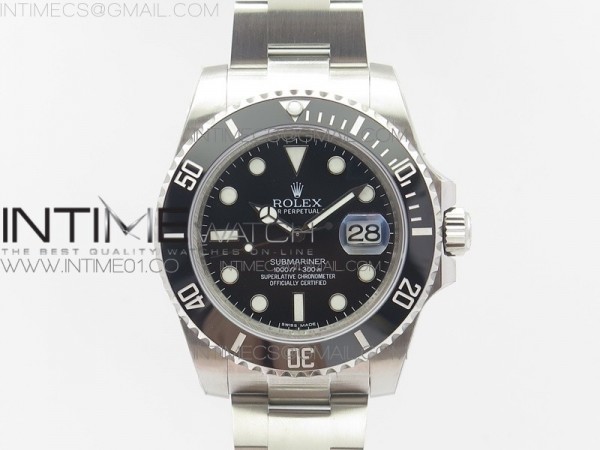 VR공장 롤렉스 서브마리너 40 블랙 A2836무브먼트 Submariner 116610LN Black Ceramic VRF Max 1:1 Best Edition Black Dial On SS Bracelet A2836