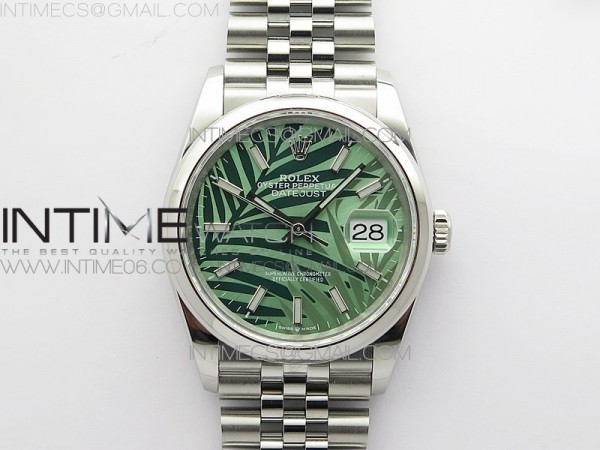 BP공장 롤렉스 데이저스트 36 스틸 그린팜다이얼 돔베젤 쥬빌레브레이슬릿 DateJust 36 SS 126200 BP 1:1 Best Edition New Green Dial on Jubilee Bracelet