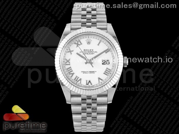 AR공장 롤렉스 새로운 데이저스트 41 스틸 화이트다이얼 로만인덱스 쥬빌레브레이슬릿 New DateJust 41 126334 ARF 1:1 Best Edition 904L Steel White Roman Dial on Jubilee Bracelet A2824