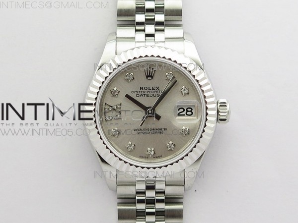 BP공장 롤렉스 데이저스트 28 실버다이얼 2671 Datejust 28mm 279174 SS BP Best Edition Silver Star Crystal Markers Dial on SS Jubilee Bracelet ETA2671