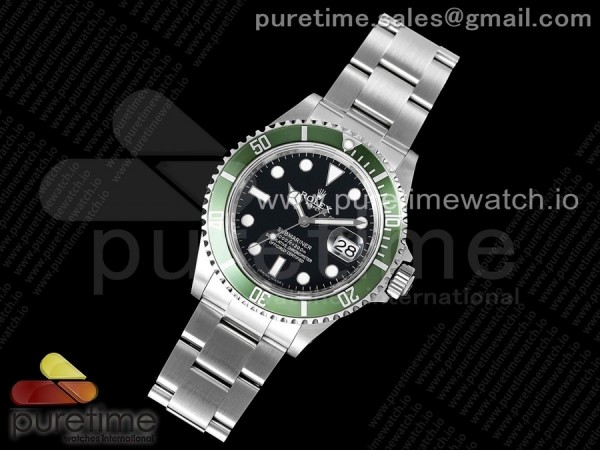 AR공장 구형 서브마리너 그린 3135 Submariner 16610 LV Kermit Green 904L Steel ARF1:1 Best Edition on SS Bracelet SH3135