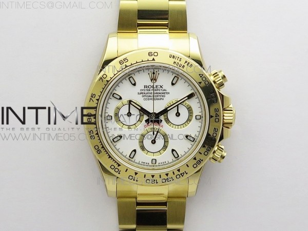 BL공장 롤렉스 데이토나 옐로우골드 금통 화이트다이얼 Daytona 116500 LN YG BLF Best Edition White dial On YG Bracelet A4130