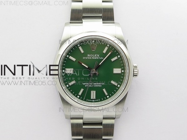 BP공장 롤렉스 오이스터퍼페츄얼 36미리 그린다이얼 2813 Oyster Perpetual 36mm 126000 BP Best Edition Green Dial on SS Bracelet