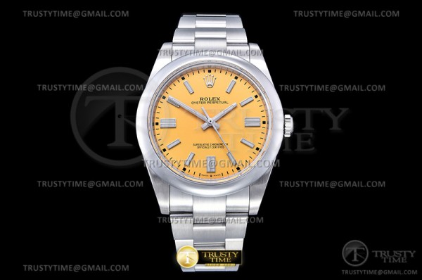 GM공장 오이스터 41미리 옐로우다이얼 2824 Oyster Pert. 41mm 124300 904L SS/SS Yellow GMF A2824