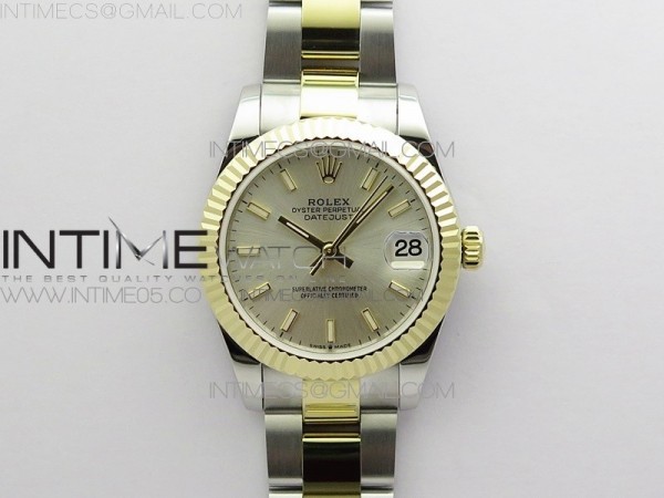 BP 롤렉스 데이저스트 31 옐로우골드콤비 실버다이얼 2813 Datejust 31mm 278273 SS/YG BP Best Edition Silver Stick Markers Dial on SS/YG Oyster Bracelet