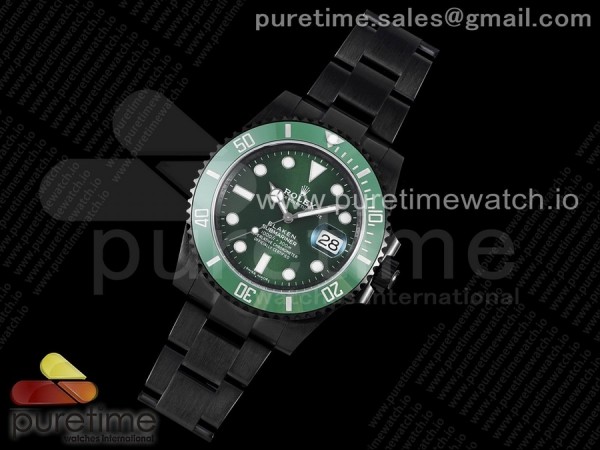 V6공장 V2 롤렉스 서브마리너 40 그린 DLC블랙케이스 블레이큰 DLC 3135 Submariner 116610 Blacken DLC Green 904L Steel V6F 1:1 Best Edition VS3135 V2