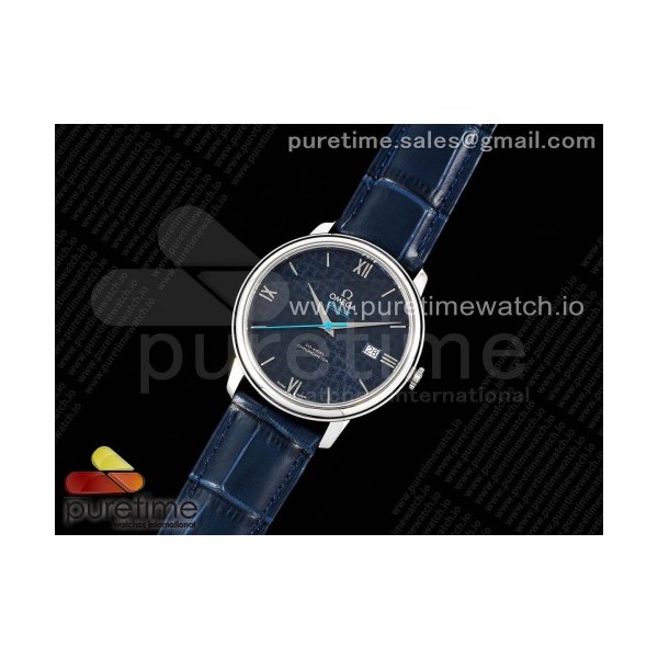 RMX공장 오메가 드빌 프레스티지 오르비스 스틸 블루텍스쳐다이얼 가죽스트랩 De Ville Prestige Orbis SS RMX Blue Dial on Blue Leather Strap A2892