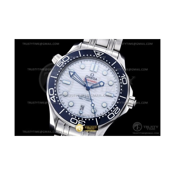 OR공장 오메가 씨마스터 다이버 300M 도쿄2020에디션 브레이슬릿 Seamaster 300m Tokyo 2020 SS/SS White ORF Asia 8800