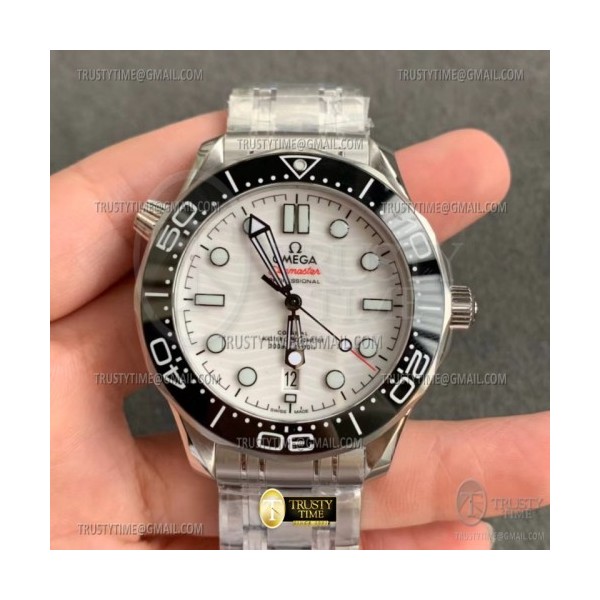 JVS공장 오메가 씨마스터 다이버 300M 스틸 화이트다이얼 브레이슬릿 Seamaster 300m 2018 SS/SS White JVS Asia 8800