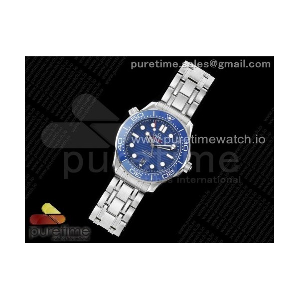 OR공장 오메가 씨마스터 다이버 300M 스틸 블루다이얼 브레이슬릿 Seamaster Diver 300M ORF 1:1 Best Edition Blue Ceramic Blue Dial on SS Bracelet A8800