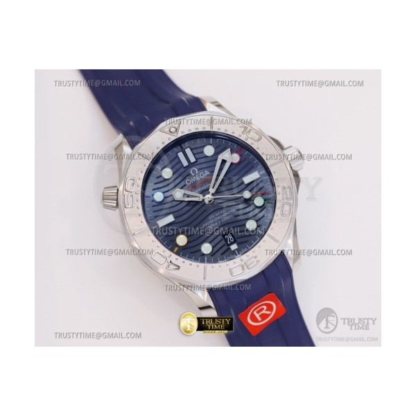 OR공장 오메가 씨마스터 다이버 300M 윈터 2022 스틸 블루다이얼 러버스트랩 Seamaster 300m Winter 2022 Blue SS/RU Blue ORF A8800