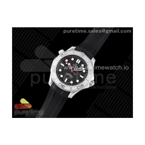 VS공장 오메가 씨마스터 다이버 300M 넥튼 블랙다이얼 러버 Seamaster Diver 300M Nekton VSF 1:1 Best Edition Black Dial on Black Rubber Strap A8806