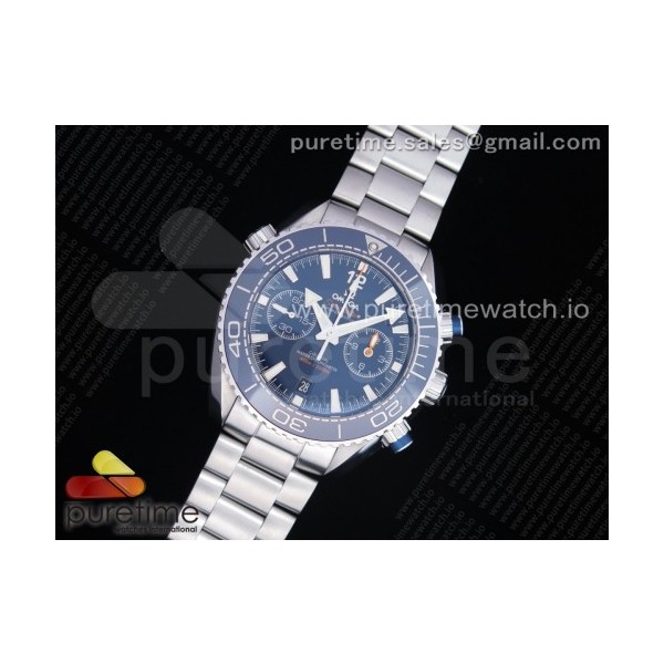 OM공장 V3 오메가 씨마스터 플래닛오션 마스터 크로노미터 블루다이얼 브레이슬릿 Planet Ocean Master Chronometer SS Blue Polished Bezel Blue Dial on SS Bracelet A9900 V3