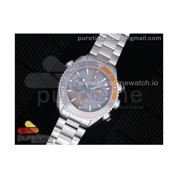 OM공장 V3 오메가 씨마스터 플래닛오션 마스터 크로노미터 그레이다이얼 브레이슬릿 Planet Ocean Master Chronometer SS Gray Polished Bezel Gray Dial on SS Bracelet A9900 V3