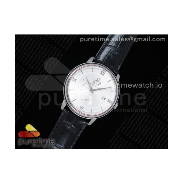 ZF공장 오메가 드빌 프레스티지 파워리저 화이트다이얼 가죽스트랩 De Ville Prestige Real PR SS White Dial on Black Leather Strap MIYOTA 9015