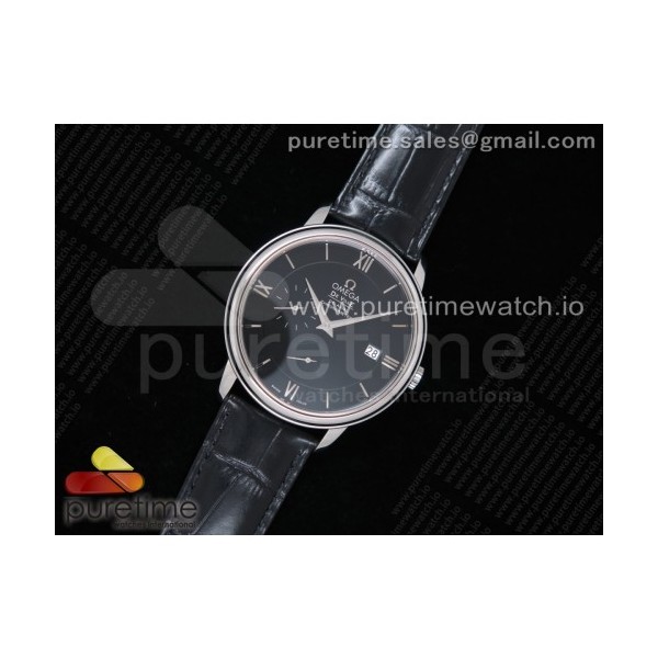 ZF공장 오메가 드빌 프레스티지 파워리저 블랙다이얼 가죽스트랩 De Ville Prestige Real PR SS Black Dial on Black Leather Strap MIYOTA 9015