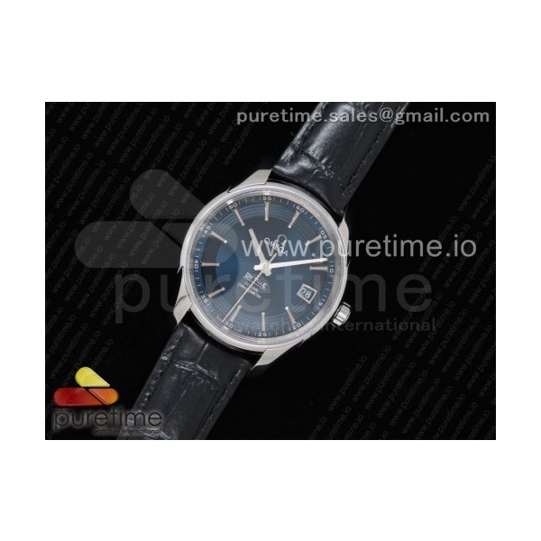 AC공장 오메가 드빌 아워비전 41MM 스틸 블루다이얼 가죽스트랩 De Ville Hour Vision 41mm SS Blue Dial on Black Leather Strap A23J