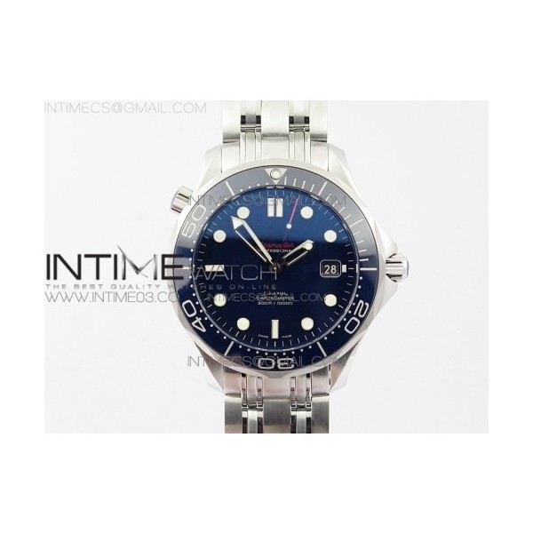 MK공장 V3 오메가 씨마스터 다이버 300M 스틸 블루다이얼 브레이슬릿 SEAMASTER 300M SS BLUE DIAL BLUE CERAMIC BEZEL ON SS BRACELET A2824