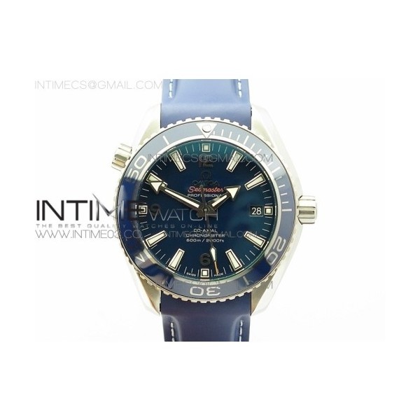 BP공장 오메가 씨마스터 플래닛오션 스틸 블루다이얼 블루베젤 티타늄 PLANET OCEAN 42MM TITANIUM BLUE DIAL ON BLUE RUBBER STRAP A8500