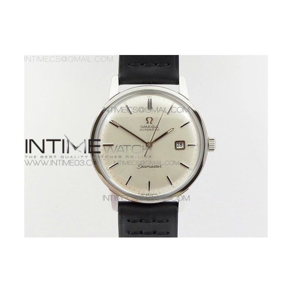 TW공장 오메가 씨마스터 30 1962 데이트 스틸 화이트다이얼 실버인덱스 가죽스트랩 SEAMASTER 30 1962 DATE SS WHITE DIAL SILVER MARKERS ON BLACK LEATHER STRAP MIYOTA 8215