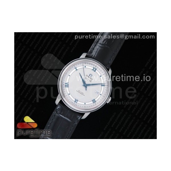 MK공장 v4 오메가 드빌 스틸 실버다이얼 블루인덱스 블랙가죽스트랩 De Ville SS Silver Dial Blue Markers on Black Leather Strap MIYOTA 9015 V4