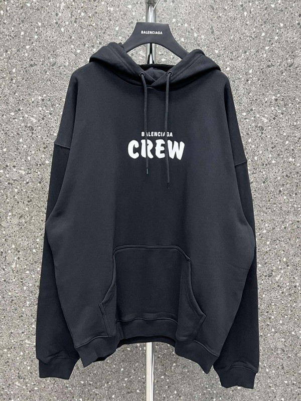 발렌시아가 CREW 테리 후드티