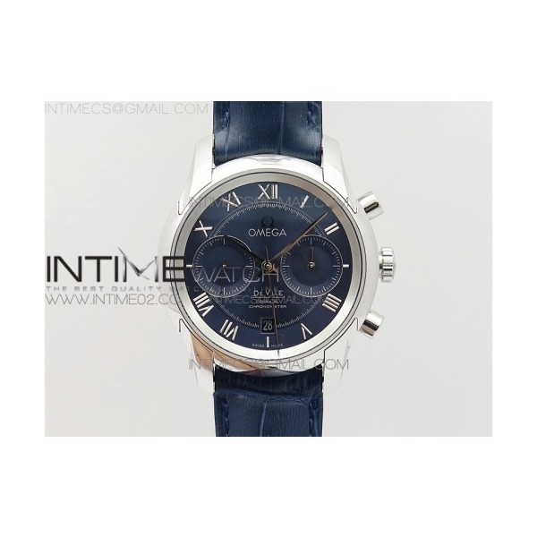 OM공장 오메가 드빌 크로노그래프 스틸 블루다이얼 가죽스트랩 DE VILLE CHRONOGRAPH SS BLUE DIAL ON BLUE LEATHER STRAP A9300