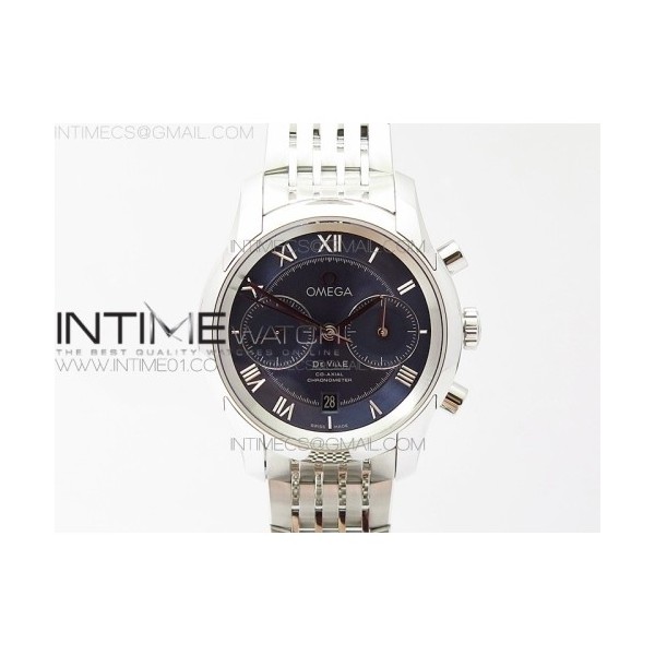 OM공장 오메가 드빌 크로노그래프 스틸 블루다이얼 브레이슬릿 DE VILLE CHRONOGRAPH SS BLUE DIAL ON SS BRACELET A9300