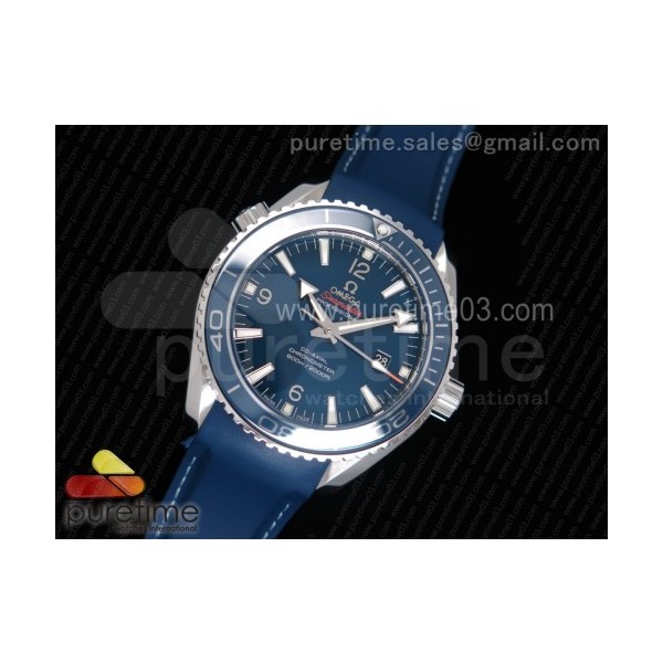 OM공장 오메가 씨마스터600 45mm 구형 블루다이얼 블루베젤 러버스트랩 Planet Ocean Professional Blue Liquidmetal Bezel 45mm Rubber Strap A8500 (Black Balance Wheel)