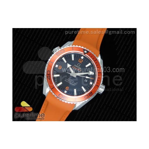 OM공장 오메가 씨마스터600 45mm 구형 오렌지베젤 러버스트랩 Planet Ocean Professional Orange Bezel 45mm 1:1 Rubber Strap A8500 (Black Balance Wheel)