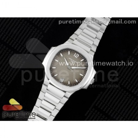 3K공장 파텍필립 노틸러스 7118 레이디 스틸 그레이다이얼 브레이슬릿 Nautilus 7118 Ladies 3KF 1:1 Best Edition Gray Dial on SS Bracelet A324 Super Clone