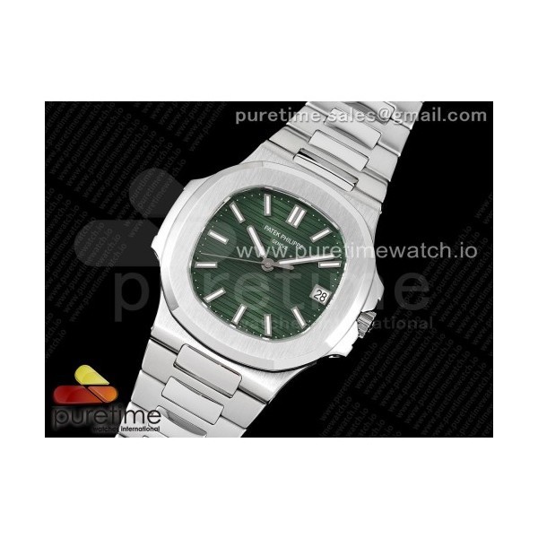 3K공장 파텍필립 노틸러스 5711 스틸 그린다이얼 브레이슬릿 Nautilus 5711/1A 3KF 1:1 Best Edition Green Textured Dial on SS Bracelet A324 Super Clone V2