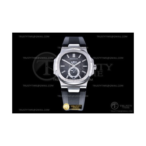 GR공장 V3 파텍필립 노틸러스 애뉴얼 캘린더 스틸 그레이다이얼 러버스트랩 Patekphilippe Nautilus Annual Calendar 5726 SS Gray Dial Rubber Strap