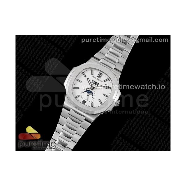 GR공장 V3 노틸러스 애뉴얼캘린더 화이트다이얼 Nautilus 5726 Complicated SS GRF 1:1 Best Edition White Textured Dial on SS Bracelet A324 V3