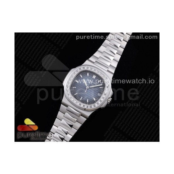 PP공장 V4 노틸러스 블루다이얼 Nautilus 5711 PPF 1:1 Best Edition Blue Dial Diamonds Bezel on SS Bracelet 324CS