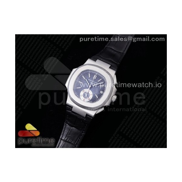 3K공장 노틸러스 블루다이얼 가죽스트랩 Nautilus 5980 SS 3KF Best Edition Blue Dial on Black Leather Strap A7750